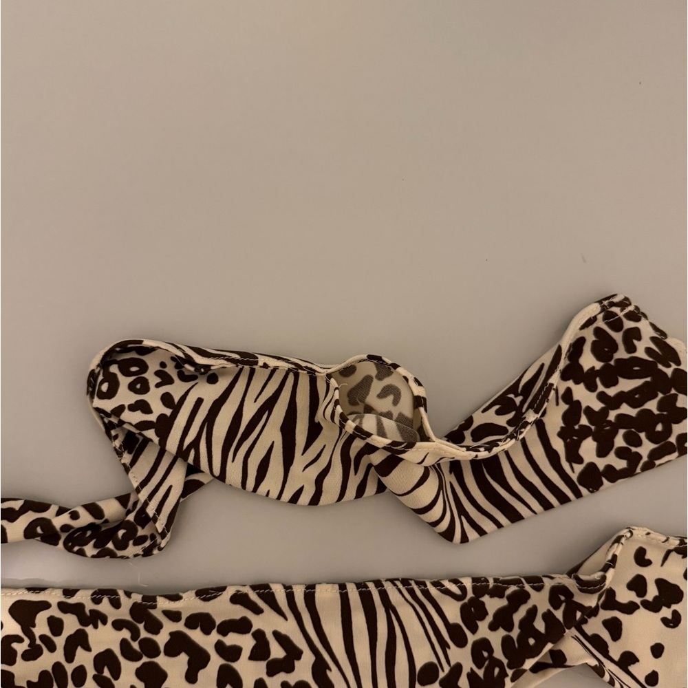 Maggy Boutique Y2K Animal Print Beaded Spaghetti Strap Midi Dress - Picture 9 of 9